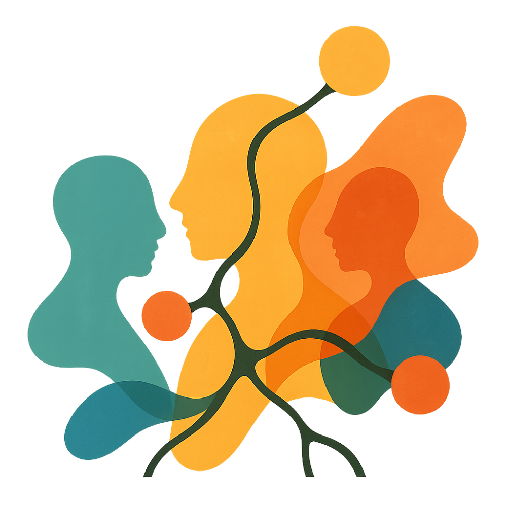 Abstract representation of connected heads